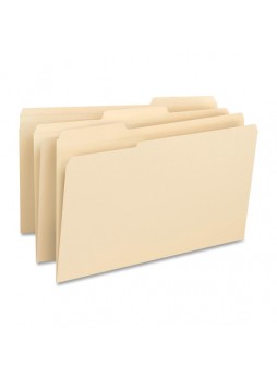 Legal - 8.50" Width x 14" Sheet Size - 0.75" Expansion - 1/3 Tab Cut - Assorted Position Tab Location - 14 pt. Folder Thickness - Manila - Recycled - 50 / Box - bsn16516